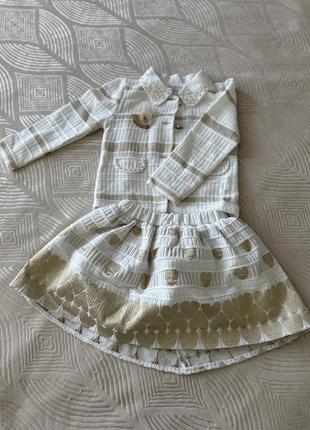 Нарядний комплект для дівчинки/костюм зі спідницею