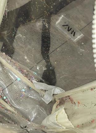 Рюкзак детский zara прозрачный с блестками