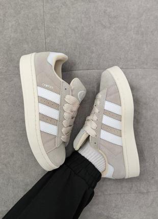 Adidas campus 00s beige\grey premium, кроссовки, кроссовки