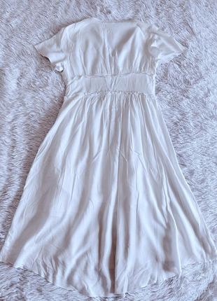 Белое платье из натуральных тканей3 фото