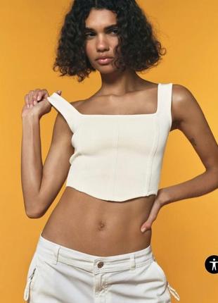 Майка корсет zara нюд