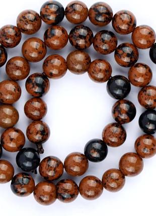 Натуральный камень красное дерево обсидиан бусины для изготовления ювелирных изделий 12 мм набор на леске фурнитура для бижутерии