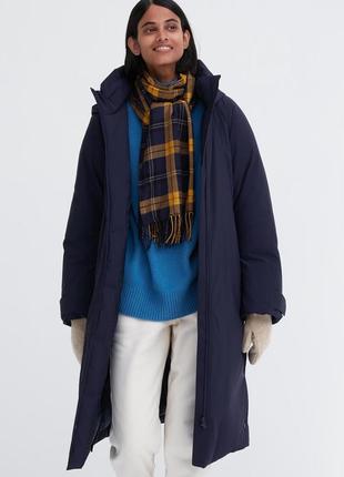 Удлиненный пуховик uniqlo