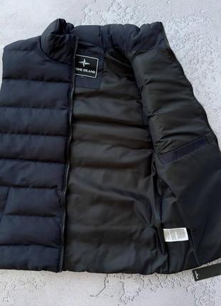 Жилетка stone island черная мужская7 фото