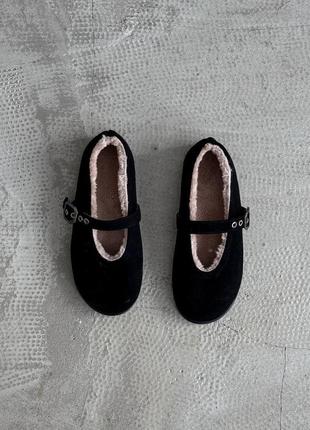 Балетки barefoot з хутром  11296