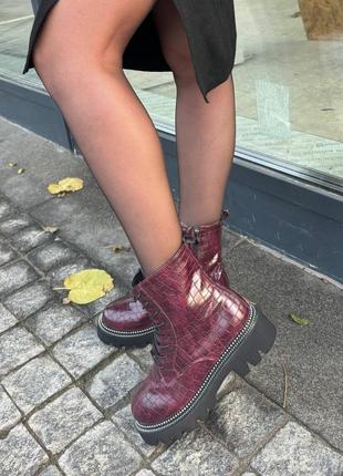 Черевики boots burgundy