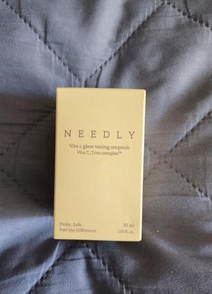 Needly vita c glow toning ampoule – сироватка з вітаміном с для сяяння шкіри 30 мл