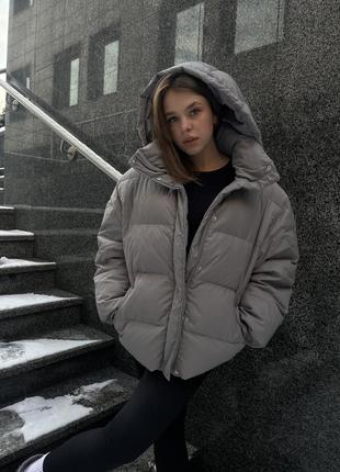 Куртка зимняя серая