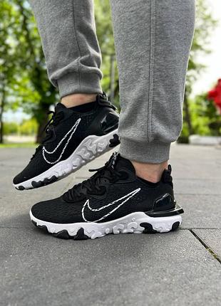 Кроссовки nike react vision black white6 фото
