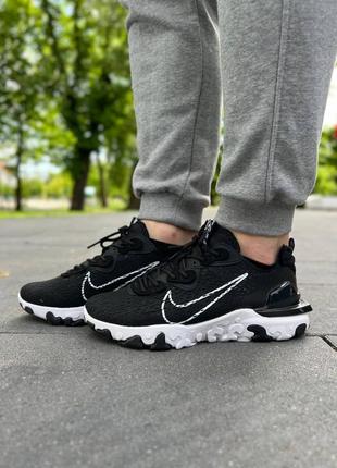 Кроссовки nike react vision black white5 фото