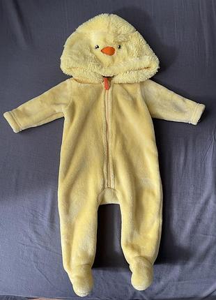 Комбинезон детский плюшевый на 3-6 мес