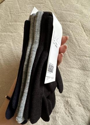 Новий набір рукавичок h&m тонких вʼязаних 8-14 років 134-170 см
