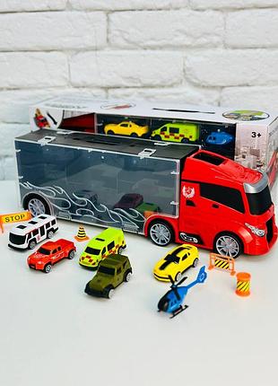 Великий трейлер + 6 машинок 🚗🏎️(2254) 2