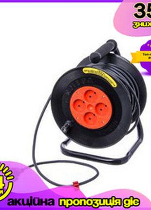 Удлинитель-переноска на катушке 25м пер25б для гаража и дачи удлинитель для электрики. dm-11