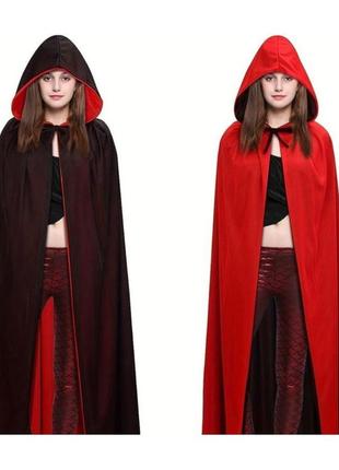 Атласный плащ для тематической вечеринки или фотосессии, на хеловин