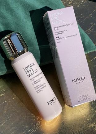 Матуючий крем для обличчя kiko milano hydra pro matte, 50мл