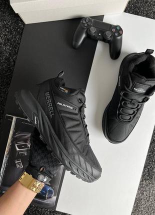 Мужские кроссовки merrell float pro black grey white