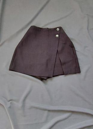 Юбка-шорты серые stradivarius4 фото