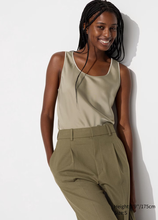 Атласна блуза uniqlo