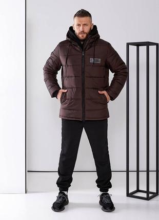 Акция🔥 куртка+худи+брюки 2750 грн 🔥 зима, черный хаки и шоколад, l,xl,xxl,xxxl3 фото