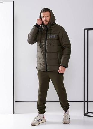 Акция🔥 куртка+худи+брюки 2750 грн 🔥 зима, черный хаки и шоколад, l,xl,xxl,xxxl