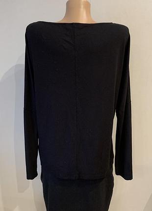 Стильный натуральный лонгслив, серебристые пайетки