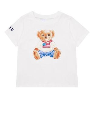 Детская хлопковая футболка ralph lauren