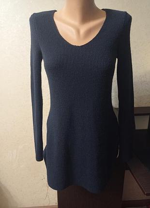 Тёплый фирменный удлиненный свитер, туника