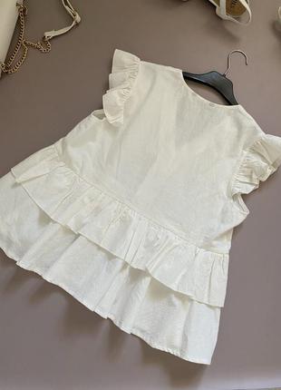Роскошная белая блуза с крылышками 100% хлопок ✨ р.36/s4 фото