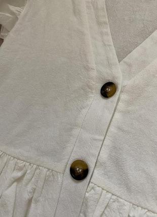 Роскошная белая блуза с крылышками 100% хлопок ✨ р.36/s3 фото