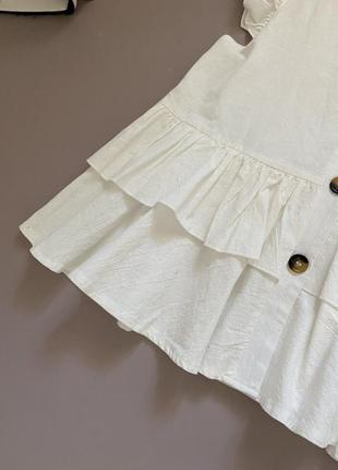 Роскошная белая блуза с крылышками 100% хлопок ✨ р.36/s2 фото