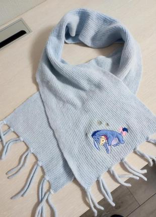 Детский теплый шарф ангора шерсть disney