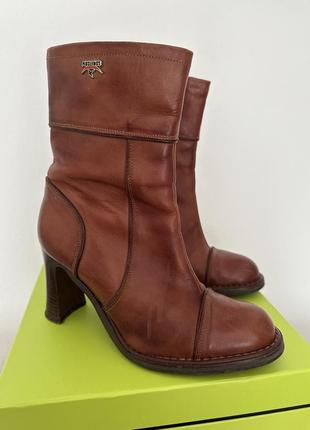 Pikolinos іспанія брендові жіночі зручні черевики на каблуку з натуральної шкіри