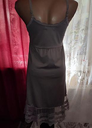 Серенька,на тоненьких бретелях ночная рубашка, ночнушка 42/444 фото