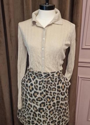 Юбка леопардовая тёплая