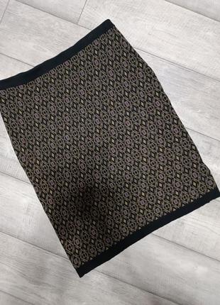 Теплая юбка в ромбик