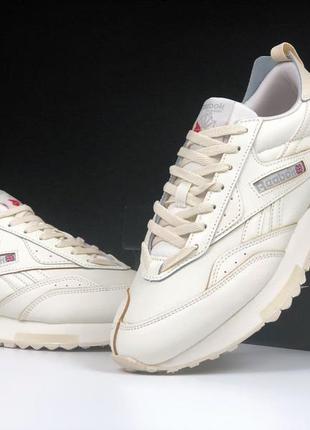 Женские кроссовки reebok lx2200 белые с бежевым