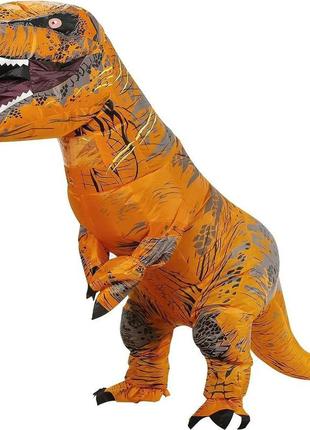 Карнавальный костюм взрослый надувной тиранозавра resteq, t rex косплей, костюм динозавра аниматор