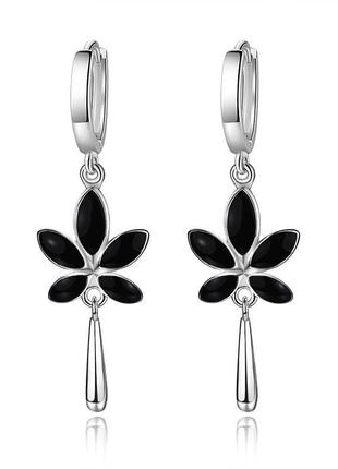 Серебряные висячие серьги шарики silver проба s925 ювелирные изделия подарок