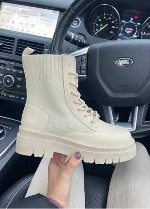 Чоботи, челсі бєжеві на осінь нові