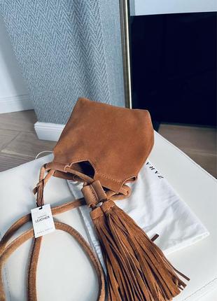Гарна нова сумочка zara 100% натуральна замша