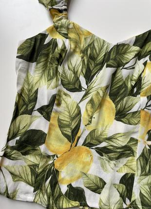 Топ с лимонами h&amp;m р. s (8) блуза, футболка2 фото