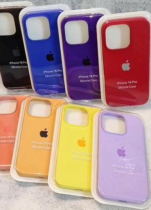 Силиконовый чехол apple с микрофиброй для iphone 16 pro
