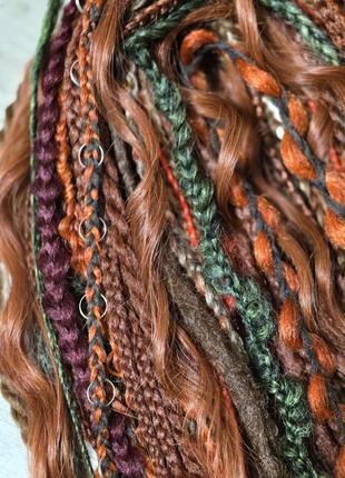 Комплект де кос, кудрей, дред