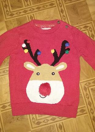 Свитер с новогодним рисунком