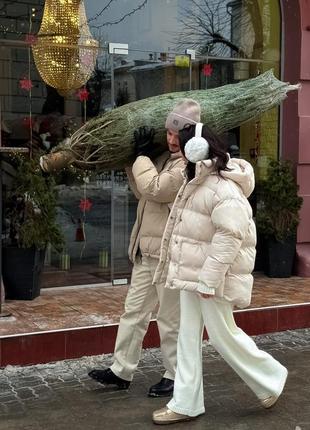 Теплый пуховик с поясом до -20°, женский дутый пуховик на зиму, зимняя объемная куртка пуховик, alin2 фото