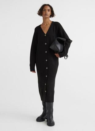 Теплое платье миди смесь шерсти h&m
