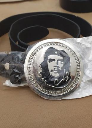 Новый широкий кожаный ремень с большой крутящейся бляхой ernesto che guevara  эрне́сто ернесто че ге