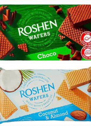 Вафлі roshen wafers 216 г в асортименті