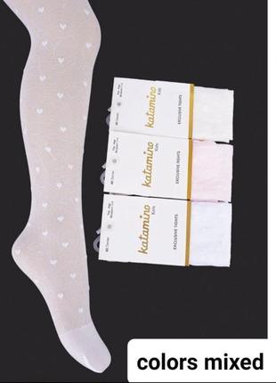 Колготы детские для девочки katamino белые шампань